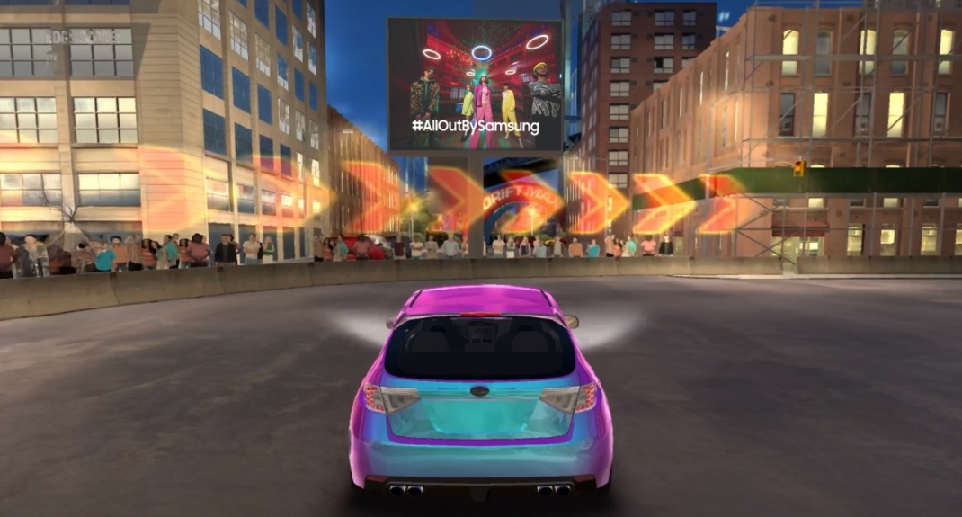 Samsung ad in Drift Max Pro